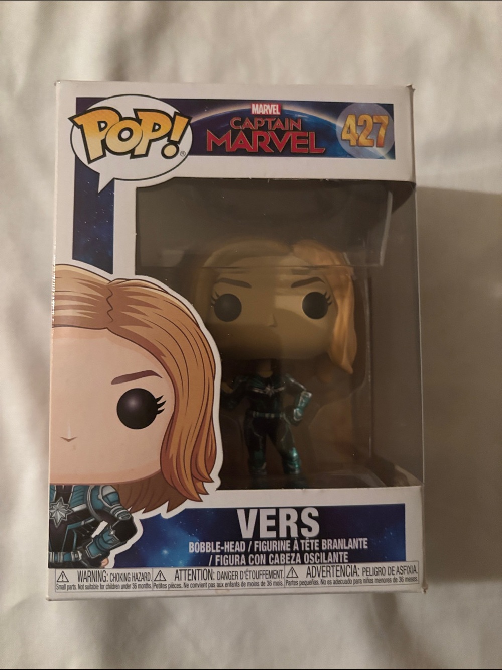 Funko Pop! Captain Marvel Vers Figure - Blue, Teal, Gold